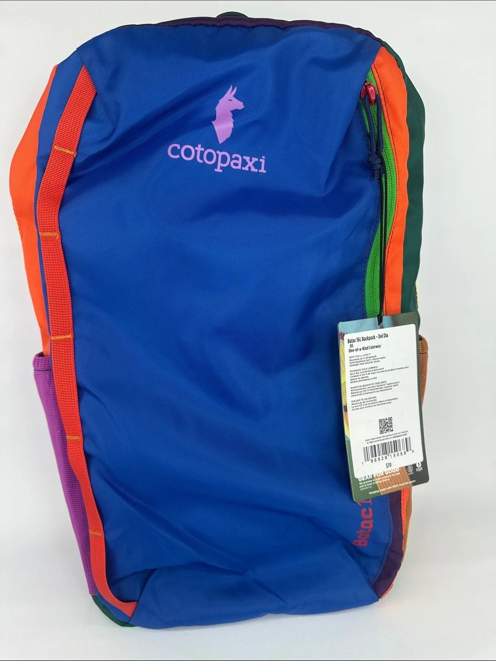 Cotopaxi Batac Del Día 16L Backpack One-of-a-Kind Multicolor Lightweight Daypack